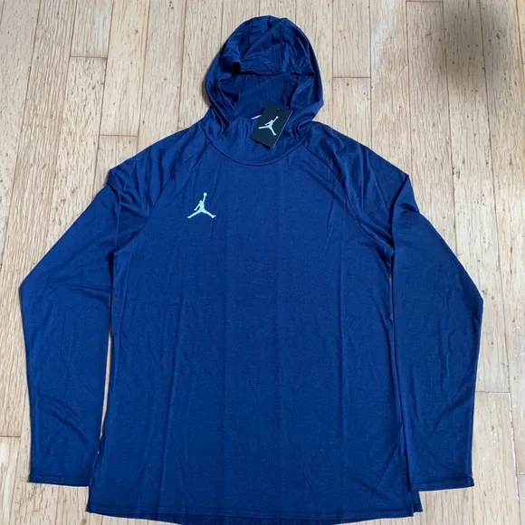 Jordan Team 23 Alpha L/S Hooded Top Navy - Picture 3 of 10